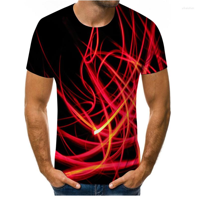 

Men's T Shirts 3D Printing Three-dimensional Striped Plaid T-shirt Fashion Casual And Comfortable Short-sleeved -6XL, T1751