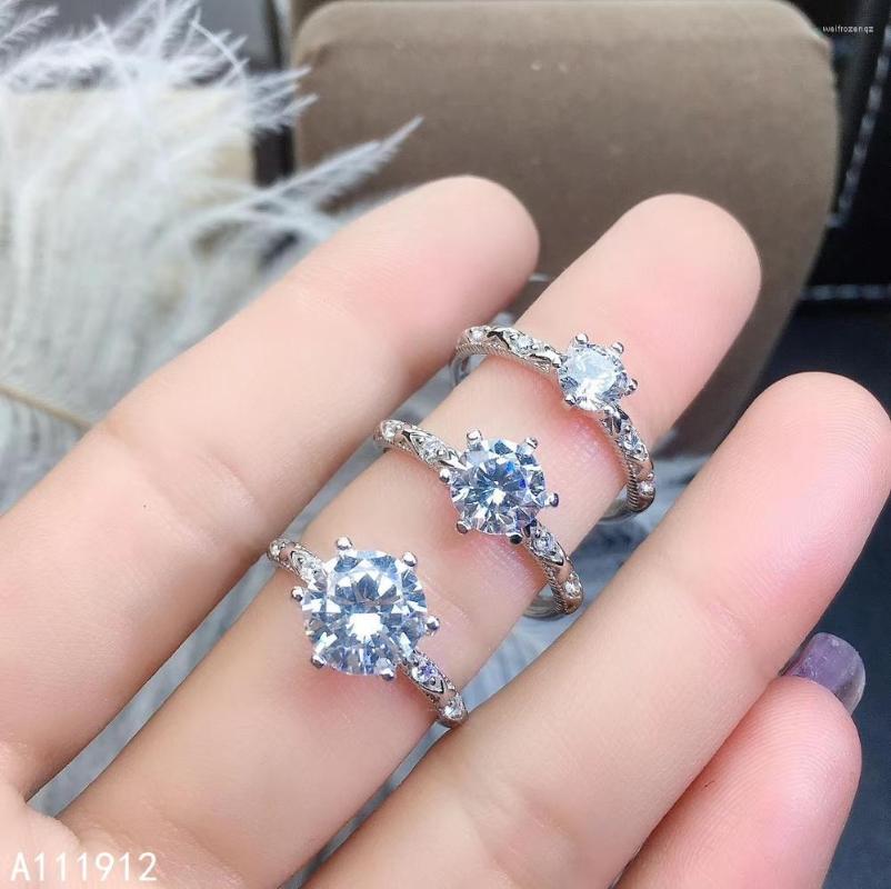 

Cluster Rings KJJEAXCMY Fine Jewelry Mosang Diamond 925 Sterling Silver Women Ring Support Test Elegant Selling