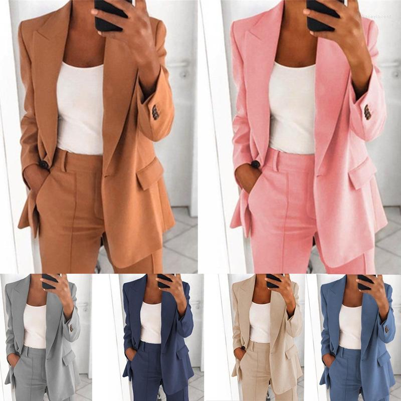 

Women' Suits 2022 Women Fashion Casual Chic Office Lady Slim Blazer Jacket Coat Outerwear Stylish Plus Size Tops, Khaki
