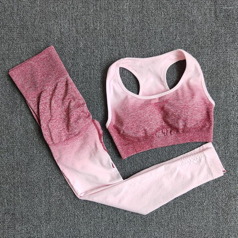 

Active Sets 2022 2pcs Women Yoga Set Seamless High Waist Flexible Bra Leggings Workout Clothes For Sports Gym Clothing Fitness Suit, Pink