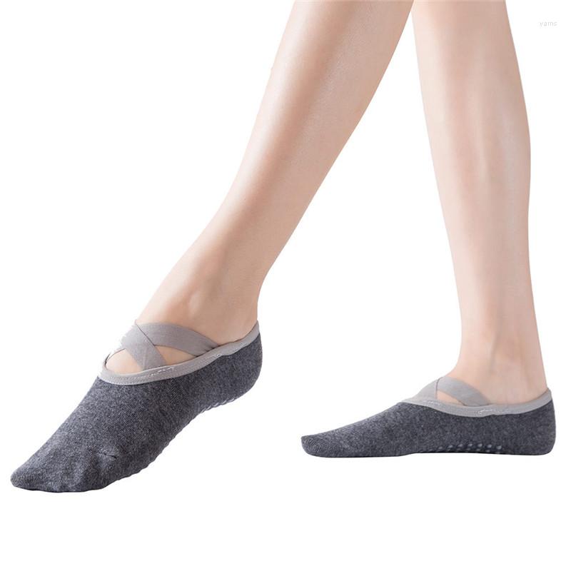 

Men's Socks Yoga Fashion Women Anti Slip Finger-separated Sport Ballet Dance On The Back Of Cross, Black