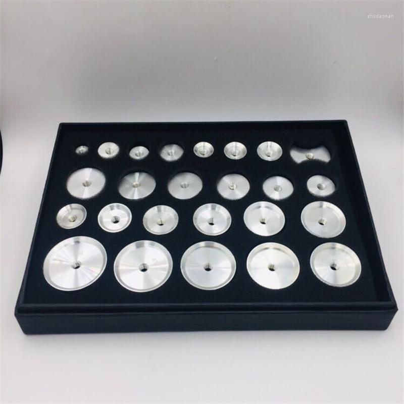 

Watch Repair Kits 25PCS Aluminum Moulds Back Case Closer Tool Press Fitting Dies 10mm To 44mm Assortment Kit For Crystal Presser