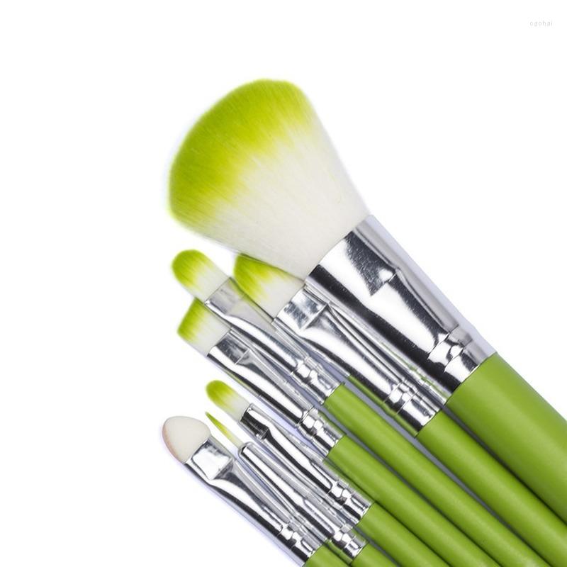 

Makeup Brushes 7Pcs Mini Convenient Brush Green Professional Set Powder Blush Foundation Eyeshadow Full Of Beauty Tools