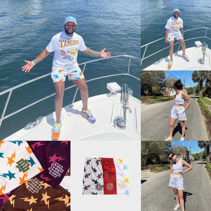 

Men's Ee Luxury Fashion Shorts Eric Emanuel Basic New York City Skyline Men Women Jog Pants Loose Casual Fitness Muscle Sports Beach Short Mesh Breathable Pant Lplx