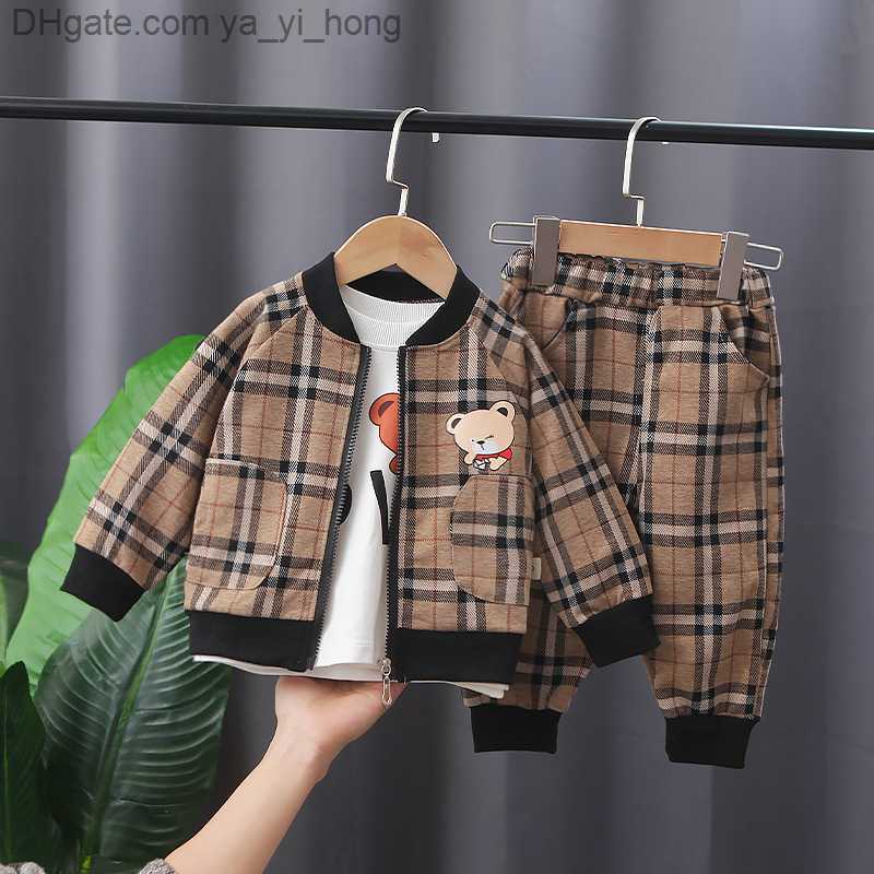 

Baby 2PCS Boys and Girls Clothing Set Winter Pure Cotton Thick Warm Casual Hooded Sweater Cartoon Cute Bear Baby Girl Suit yayihong, Dark gray