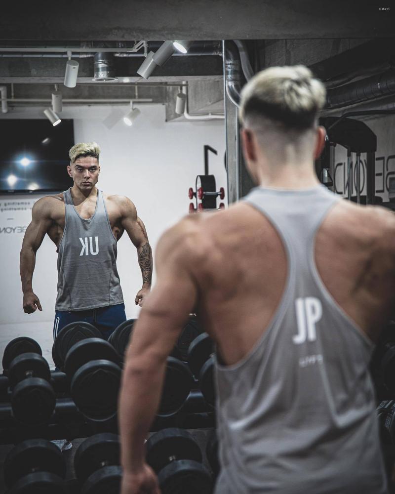 

Men's T Shirts Fitness Vest Male Breathable Cultivate One's Morality Type Movement Trend Cotton Sleeveless T-shirt In Summer, Black