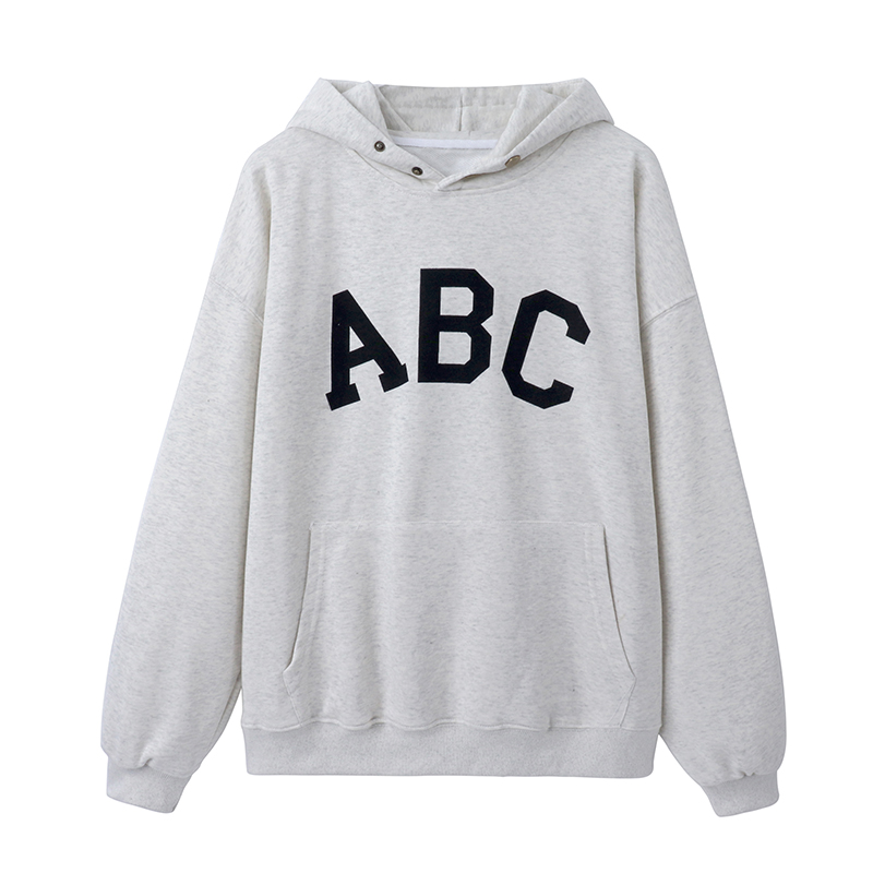 

2022 Spring Washed Gradient Color Block Hoodies Letter Print Pullover Sweatshirt Couple Casual Top Trend Women's, Black