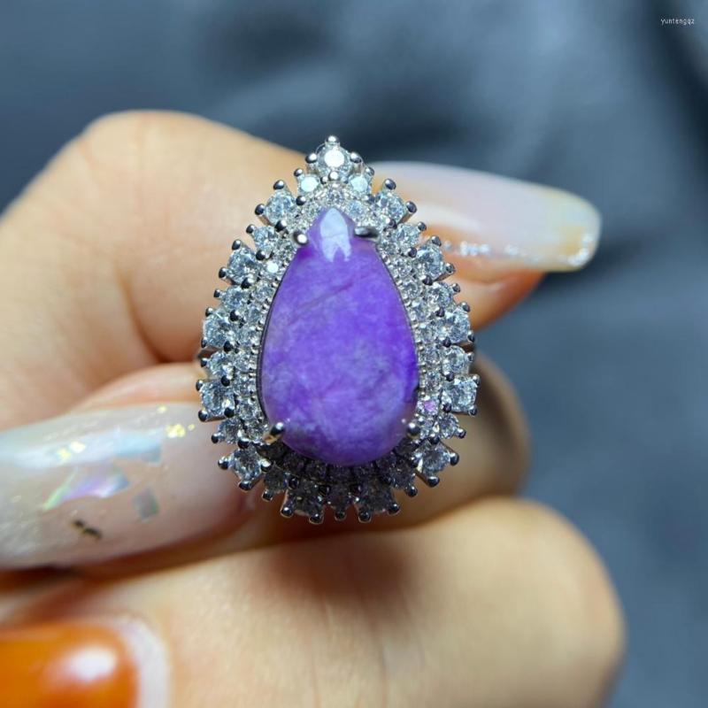 

Cluster Rings Jewellery Joyas Feminina Natural Su Ji Stone Crystal Bijoux Argent 925 Massif Pour Femme Anelli Donna Gift Live Mouth