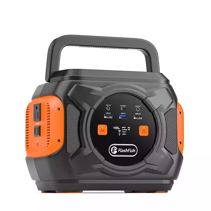 

High Power High Capacity Lithium Battery Solar Generator 292WH Built-In Pure Sine Wave Inverter Portable Power Station, Black