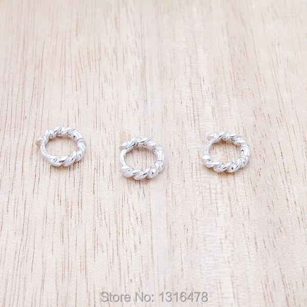 

Hoop Earrings 925 Sterling Silver Ear Bone Quintana Chic Twist Clasp Small Buckle Pierced Bow Ring Simple Jewelr Inner Diameter6mm