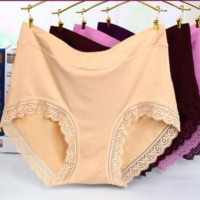 

Women's Panties XXL XXXL 4XL Female Lingerie Comfortable Underpants Soft Lace High Waist Modal Underwear Women Large Size Briefs Mom, Gray