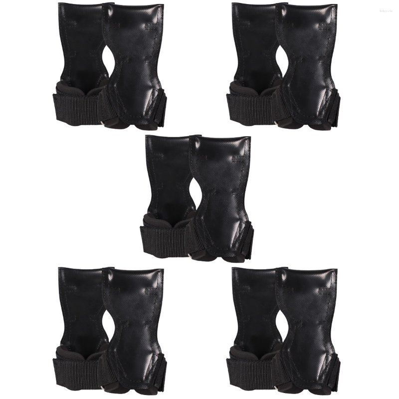 

Wrist Support 5 Pairs Grip Barbell-Lifting Hand Wrap Roller Pole Exercise Pad Gym For Workout, Black