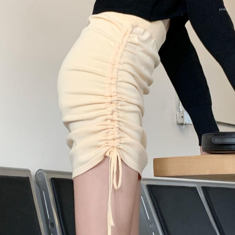 

Skirts High Waist Chic A Line Ladies White Black Mini Shirring Skirt Sexy Girls Faldas Korean Fashion Jupe Bodycon Y2k Female Clothing