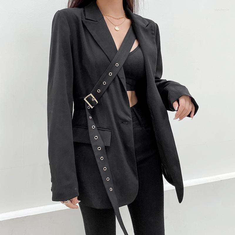 

Women' Suits High Quality Black Blazer Women' Jacket Suit Fashion NiceDesigner Single Breasted Summer Notched Button Ladies Female, Blue blazer