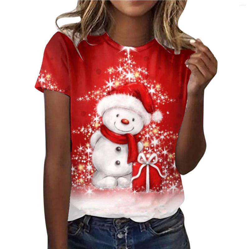 

Women' T Shirts Stretchy For Women Daily Print O Neck Tops Short Sleeve Round Tee Shirt Womens Loose Fit