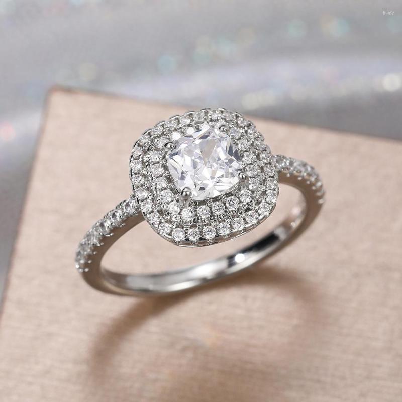 

Wedding Rings CAOSHI Elegant Luxury Female Ring Versatile Jewelry Full Shiny Zirconia Finger-ring Trendy High-quality Accessories Gift