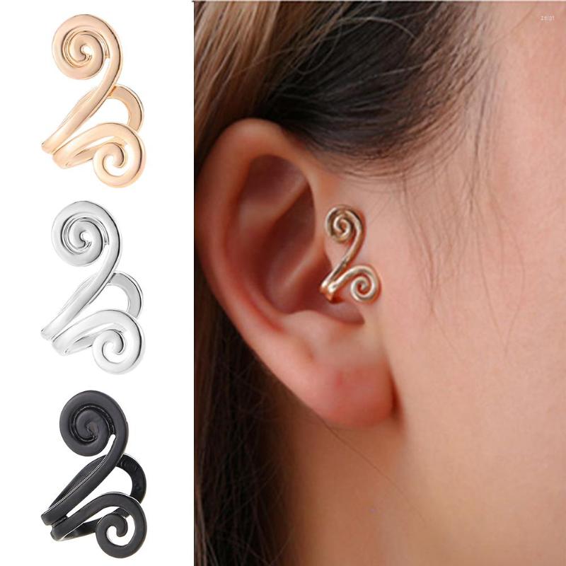 

Backs Earrings Solid Color Earring TotemClip For Women Without Piercing Cartilage Puck Rock Vintage Ear Cuff Girls Jewerly Gifts