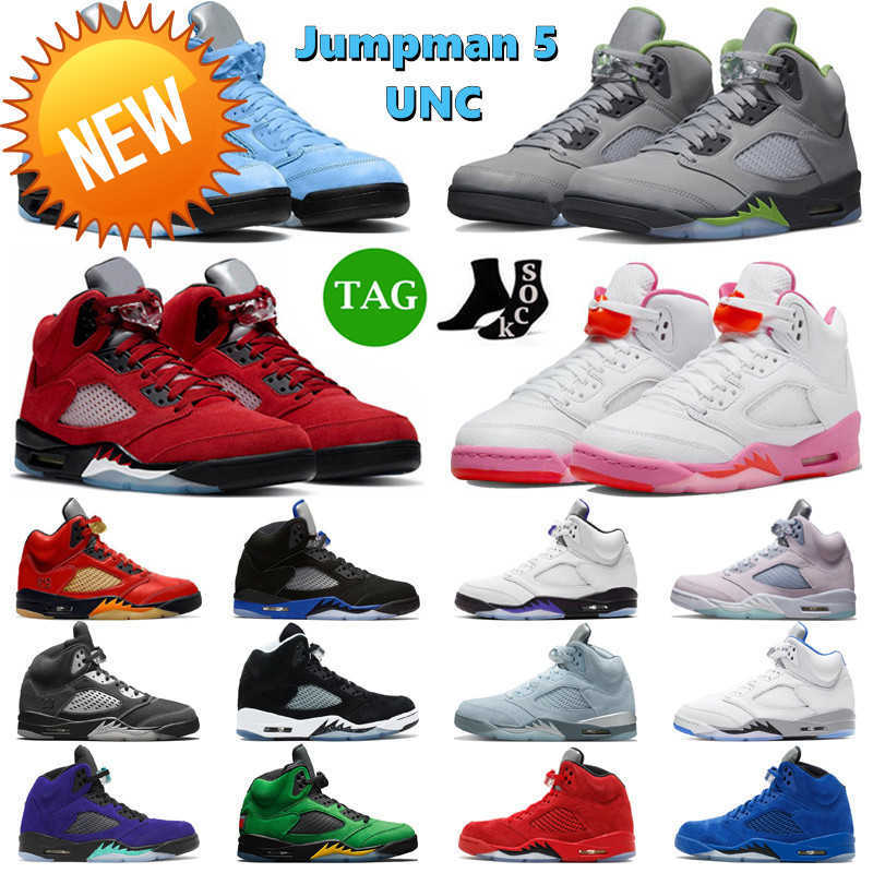 

NEW Jumpman 5 5s Men Basketball Shoes UNC Green Bean Concord Easter Raging Red Aqua Racer Blue Oreo Anthracite Mens Trainers Sport Sneakers, #11