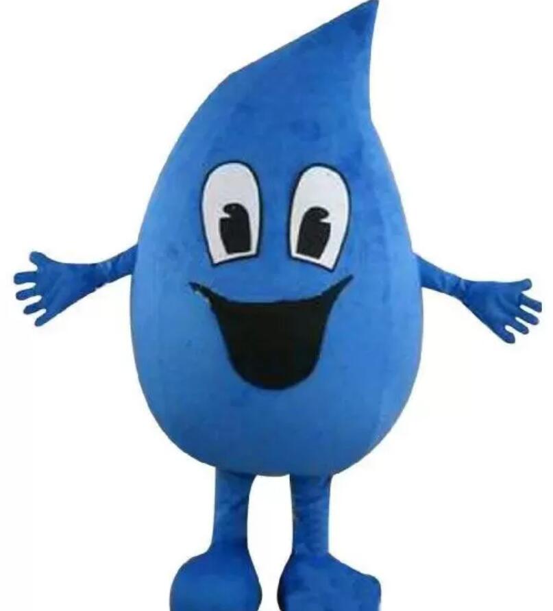 

new a blue adult water drop mascot costume for adult to wear for sale, As pic