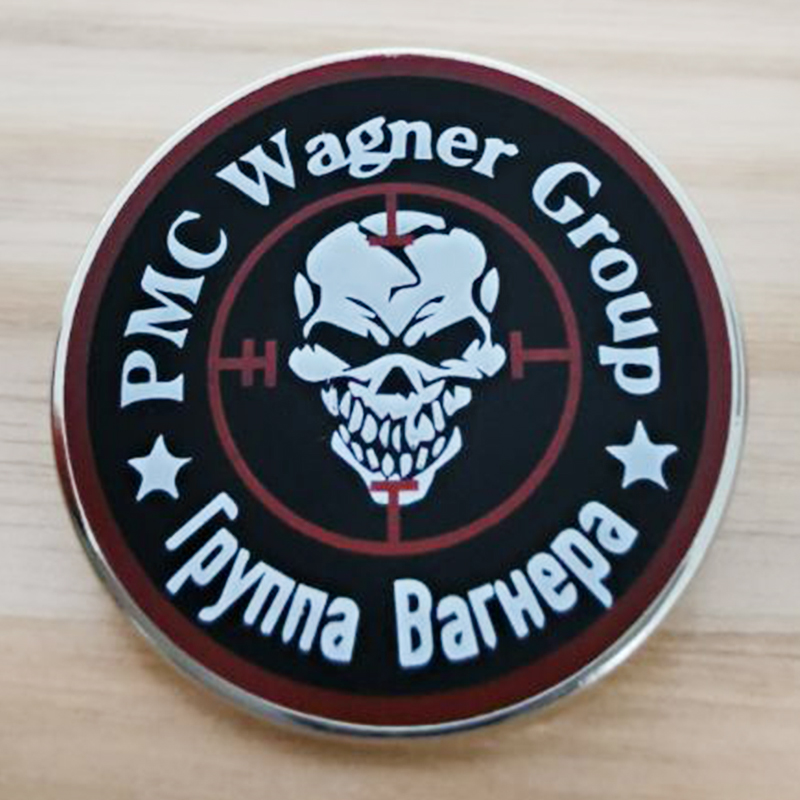 

Tactical army wagner group skull logo badge metal brooches enamel pin, As picture