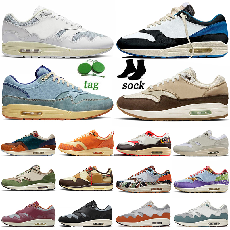 

Mens Sneakers Designer Running Shoes 2023 Kasina Concepts X 1 87 Dirty Denim Patta x Summit White Oregon Ducks Wabi-Sabi Yellow TS Ironstone Womens Trainers Sports, D31 iridescent 36-45