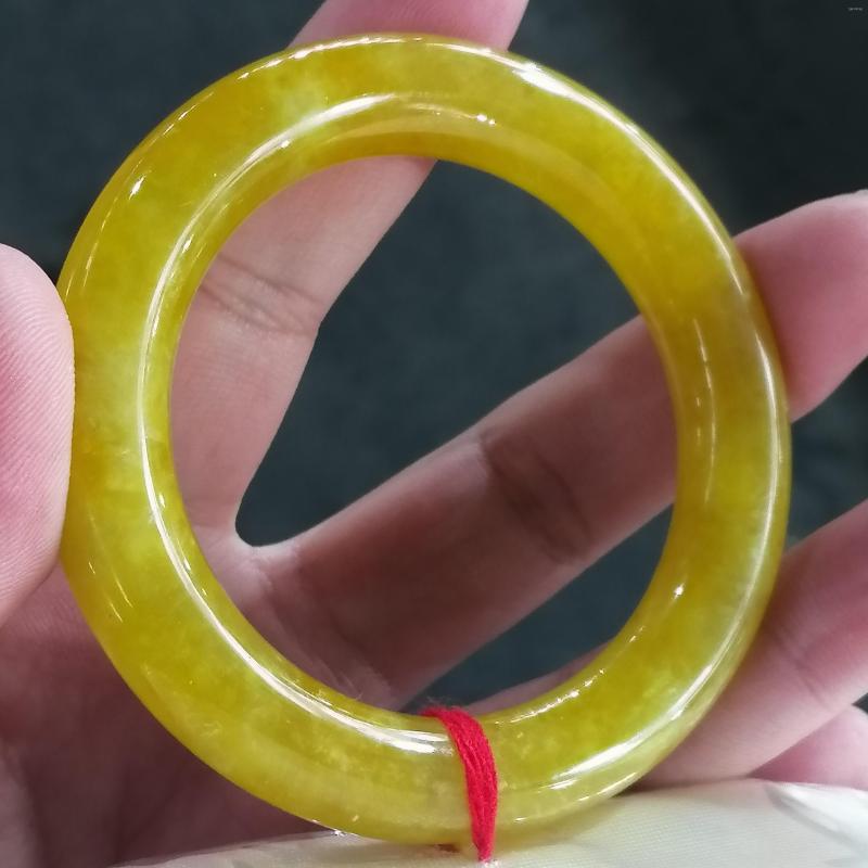 

Bangle Send Certificate Yellow Burma Jade Women Emerald Gemstone Jewelry Genuine Natural Myanmar Jadeite Certified Bangles