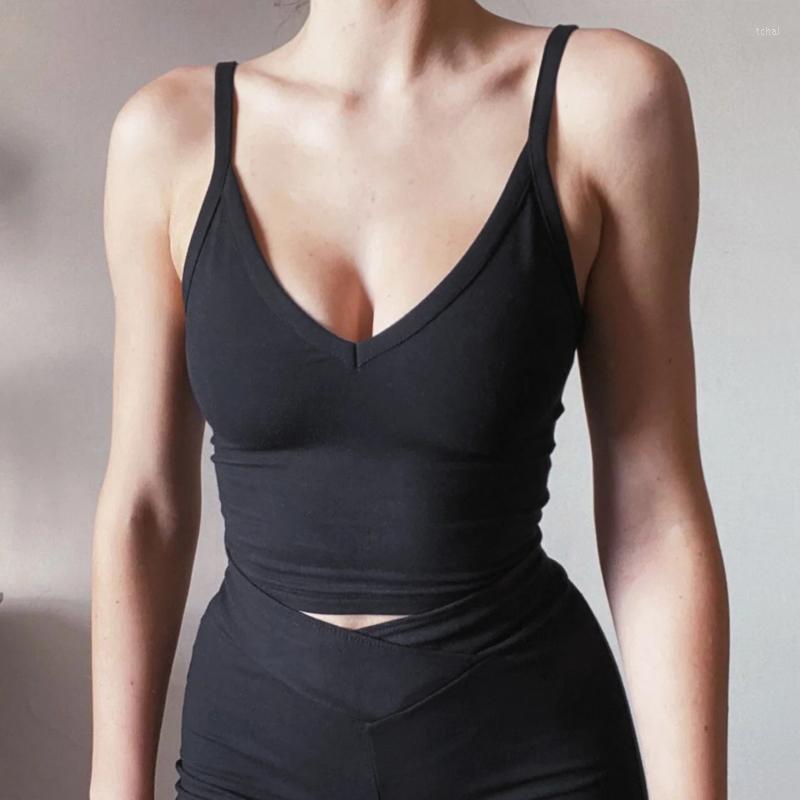 

Women' Tanks Women Ultimate Cami With V-neck Adjustable Straps V Neck Crop Top, Black