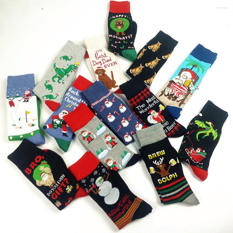 

Men's Socks 5 Pairs Of Beautiful Christmas Stockings Presents Men, Black blue