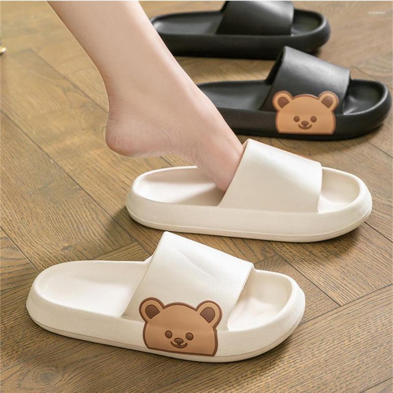 

Slippers Thick Platform Home Bathroom Cloud Slides Men Women Soft Sole EVA Indoor Sandals Summer Casual Fashion Non-slip Shoes, White