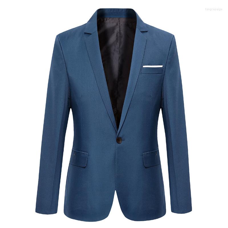 

Men's Suits Spring Long Sleeve Casual Blazer Men Slim Fit Suit For Boy Office Business Blue Dress Male Blazers Plus Size 4xl Xxxl, 302-navy
