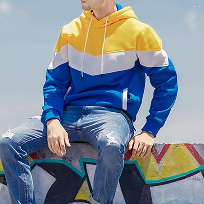 

Men' Hoodies 2022 Spring Fashion Men Women Long Sleeve Color Block Pockets Hoodie Thick Sport Hooded Tops, Army green