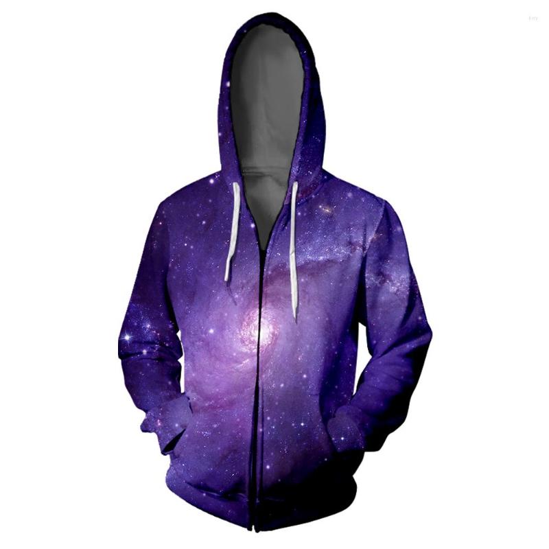 

Men's Hoodies 3D Zipper Hoodie Men Sweatshirt Woman Galaxy Starry Sky Harajuku Man Cool Sweatshirts Oversize Hip Hop Pullovers, 3d1