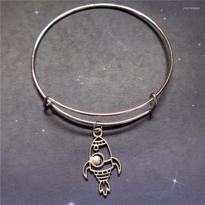 

Bangle Rocket Space Adjustable Bracelet Astronaut Jewelry Gothic Drop