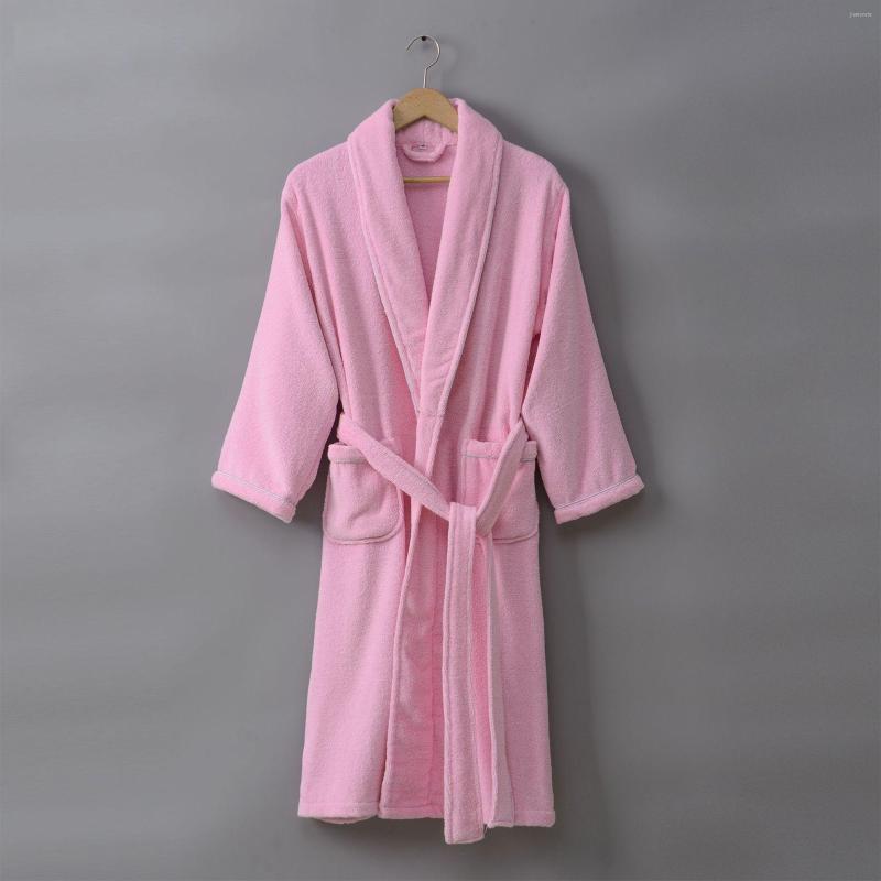 

Men's Sleepwear Cotton Terry Bathrobe Lovers Solid Towel Men Women Long Bath Robe Kimono Femme Dressing Gown Bridesmaid Robes, White