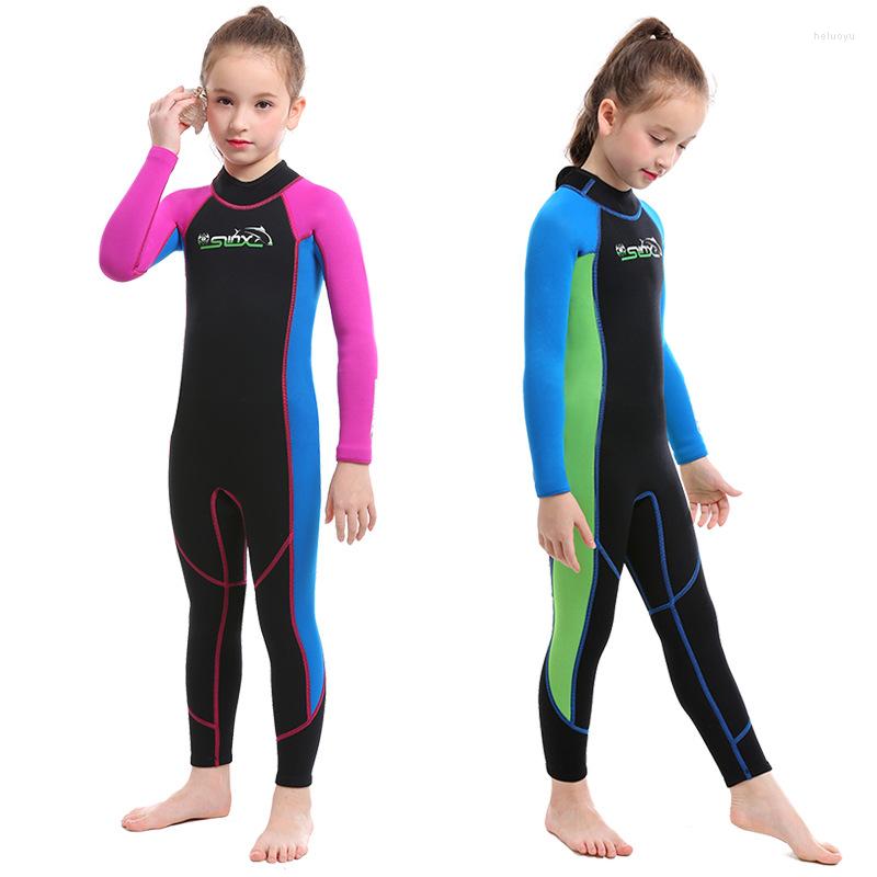 

Women' Swimwear 2mm Neoprene Boys Girls Full Body Long Sleeve Wetsuit Swim Scuba Diving Suit Water Sports Snorkeling Beachwear, A2
