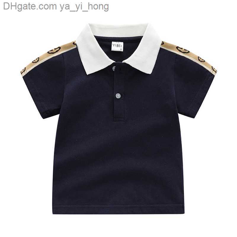 

Polo Baby T Shirt Designer Kids Short Sleeves Baby Polos Shirts Boys Tops Embroidery Girl Cotton Black White Clothes 90-130cm yayihong
