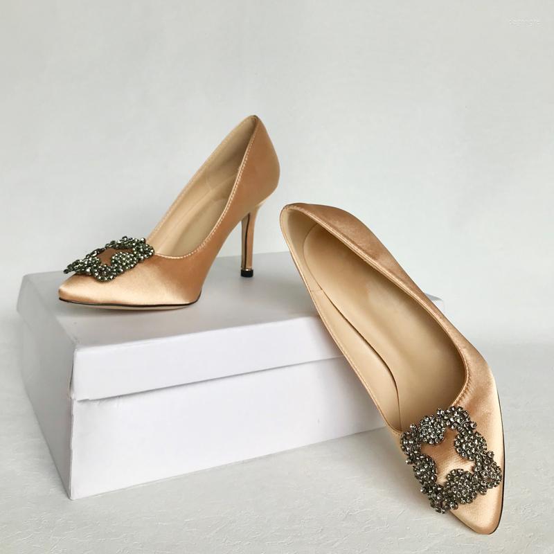 

Dress Shoes Gold Diamond High Heels Shiny Wedding Party Shallow Pointed Stiletto Pumps For Women Luxury Designer Shoe, Black 8cm