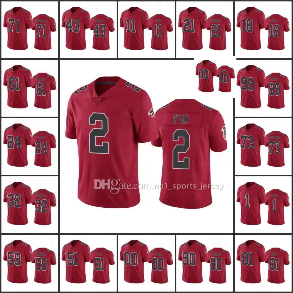 

Custom Jersey limited Atlanta''Falcons''Men #24 A.J. Terrell 11 Julio Jones 2 Matt Ryan''NFL''Women Youth Color Rush Limited Jersey
