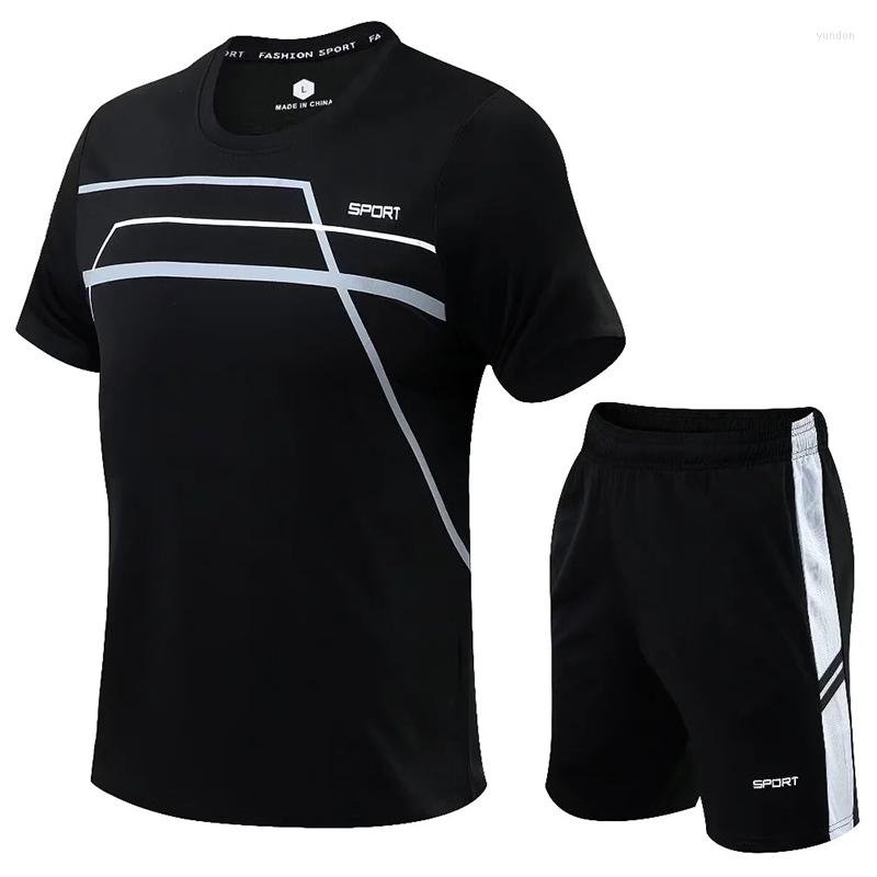 

Running Sets 2 Pcs/Set Men's Runing Sportswear Suits Gym Tennis Badminton Sports Suit Clothes Jogging Sport Wear Exercise Workout Set, Red