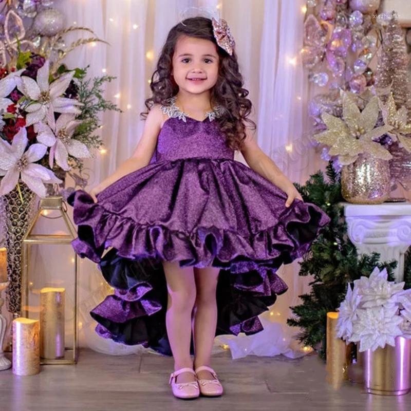 

Girl Dresses Cute Purple Blue Backless Pincess Flower Ball Gown Baby Girls Birthday Wedding Party Costumes Customised, Black