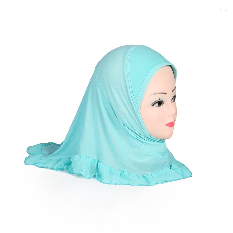 

Ethnic Clothing H107 Beautiful Small Girl Hijab With Crinkle Border Cute Hats Women's Caps Can Fit 2-6 Years Old Girls