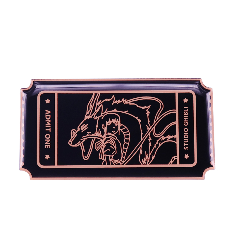 

Spirited Away Movie Ticket Brooch Studio Ghibli Fans Amazing Art Collection, As picture