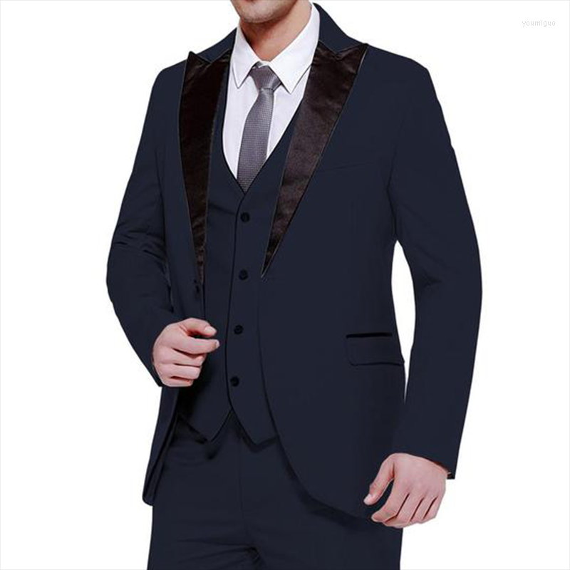 

Men's Suits 3-Piece Suit For Men Slim Fit Point Lapel Jacket Pants Waistcoat Business Formal Office Meeting Wedding Groomsman Tuxedo, Gray