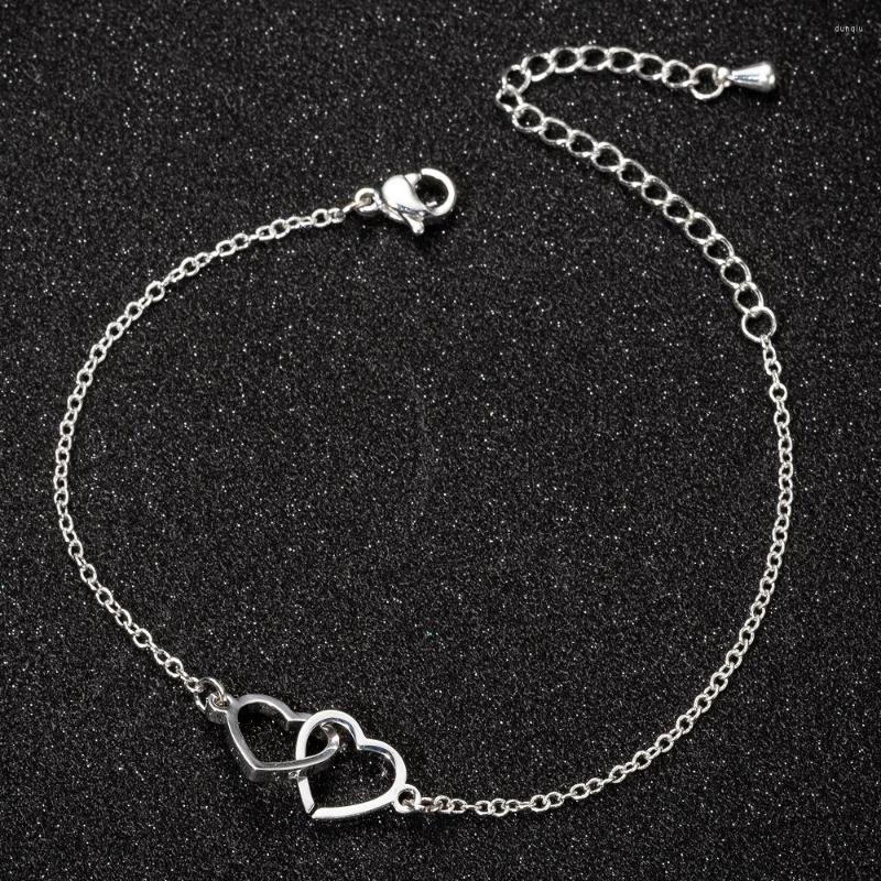 

Charm Bracelets Stainless Steel Bracelet For Women Heart To Pulseira Feminina Lover's Engagement Party Jewelry