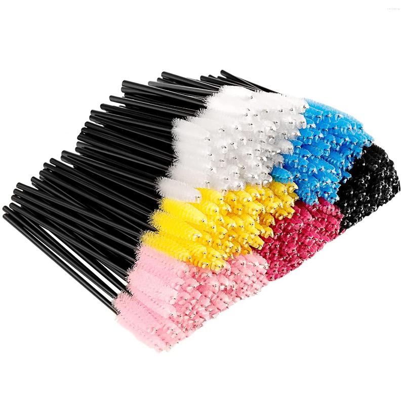 

Makeup Brushes 100 Pieces Disposable Eyelash With Spiral Design Multi-color Mascara Wands Portable Applicator Kit