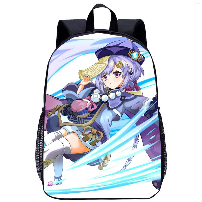 

School Bags Genshin Backpack Girls Boys Cool Game Cartoon 3D Print Teenager Travel Laptop Bag 17in Schoolbag Season, 20