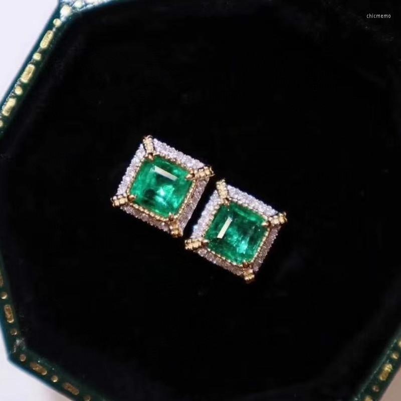 

Stud Earrings Natural Emerald For Office Woman 3 3mm Emerals Silver 925 Jewelry