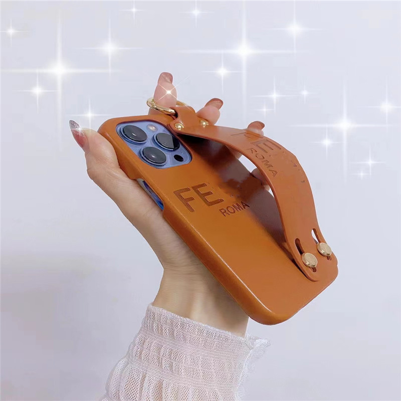

luxury leather wrist strap cell phone case For iPhone 14 plus 14promax 13 12PRO 12 11 11PRO MAX XSMAX XR X female leather personality protective cover 897, Ll 1
