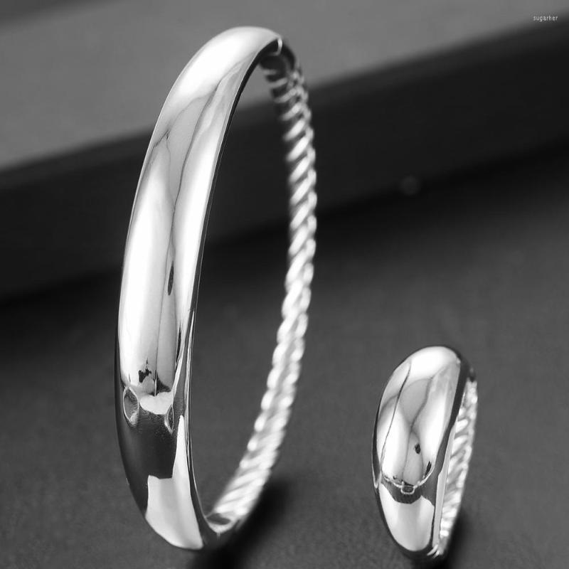 

Necklace Earrings Set Missvikki Luxury Classic Round Carved For Women Wedding Dubai Bridal Bangle Ring Sets Aretes De Mujer Modernos, Picture shown