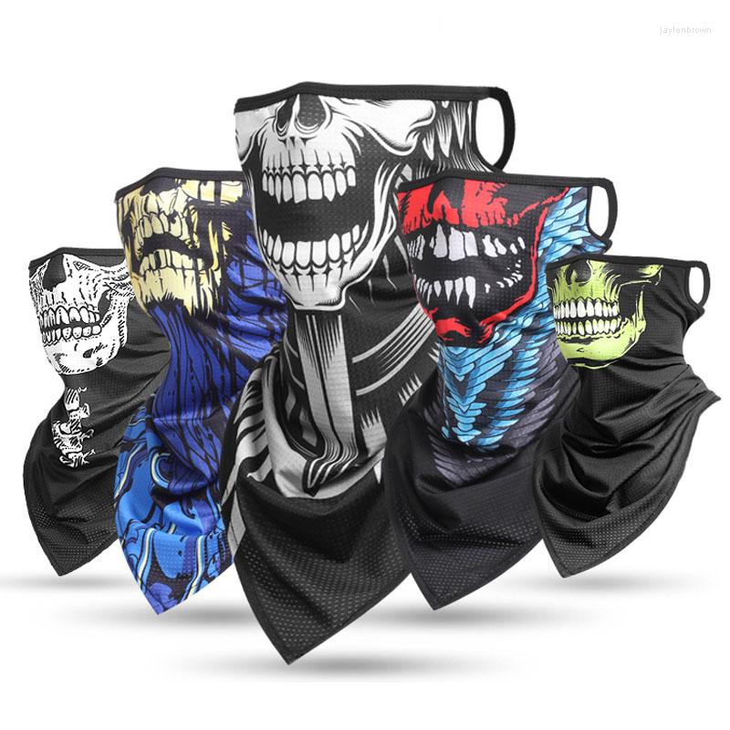 

Bandanas Men Summer Skull Bandana Hanging Ear Triangle Scarf Cycling Hunting Hiking Fishing Ski Sport Outdoor Neck Warmer Balaclava Women